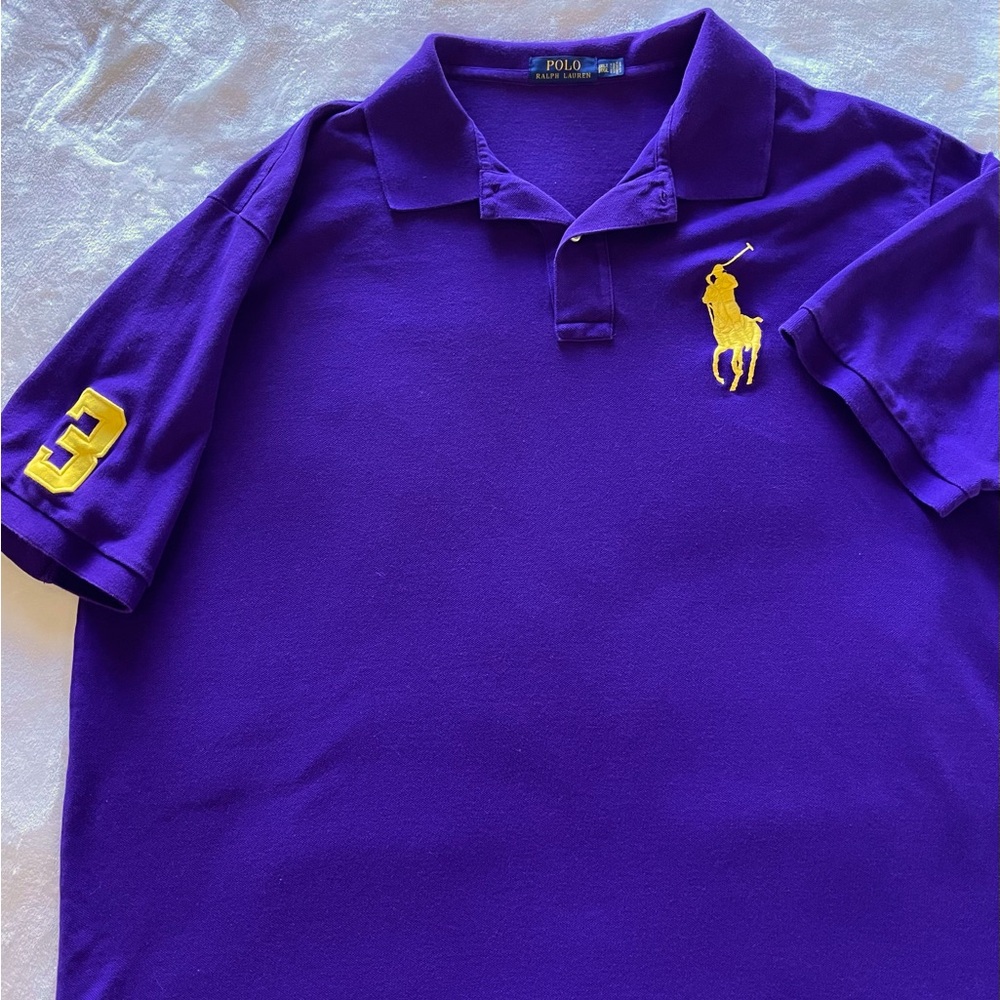 Authentic Men’s Polo by Ralph Lauren One of a Kind Find
Size: 3XLT
Color: Purple
